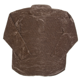 Womens Shirt Brown Collared Long Sleeve S