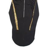 J'ADORE Hooded Sequin Hi-Low Womens Top Black Long Sleeve S