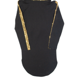 J'ADORE Hooded Sequin Hi-Low Womens Top Black Long Sleeve S
