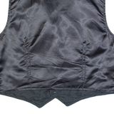 Sparkle Womens Waistcoat Blue Collared Sleeveless XL