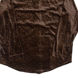 CASCADE BLUES Womens Shirt Brown Collared Long Sleeve Animal Print M