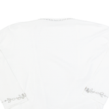 Cropped Womens Top White 3/4 Sleeve S