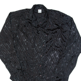 Womens Shirt Black Collared Long Sleeve M