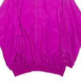 Womens Blouse Purple Long Sleeve Faux Silk M