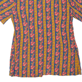 Womens Printed Shirt Blue Collared Floral M
