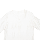 Womens Cropped Top Cream V-Neck M