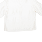 Womens Cropped Top Cream V-Neck M