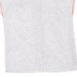 PAUL MAUSNER Womens Printed Shirt White V-Neck Spotted UK 14