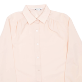 Womens Shirt Pink Collared Long Sleeve S