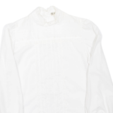 Womens Shirt White High Neck Long Sleeve L