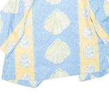 Womens Kimono Top Blue Crazy Pattern S