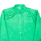 Womens Shirt Green Collared Long Sleeve M