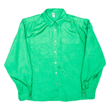Womens Shirt Green Collared Long Sleeve M
