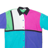 Womens Shirt Black Collared Colourblock S