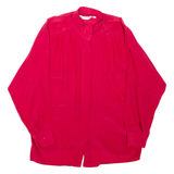 LAST SCENE Womens Shirt Red Collared Long Sleeve M