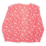Womens Kimono Blouse Red Long Sleeve Floral S
