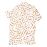 SHEER Womens Printed Shirt White Collared Viscose Spotted L