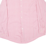 Womens Shirt Pink Collared Long Sleeve Geometric L