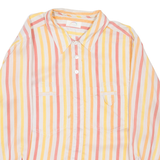 BOGNER Womens Printed Shirt Pink Collared Long Sleeve Striped S