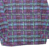 Sheer Womens Printed Shirt Purple Collared Long Sleeve Check M