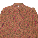 DEL MOD Womens Printed Shirt Brown Collared Long Sleeve Paisley M