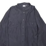 Womens Shirt Black Collared Long Sleeve L