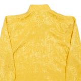 SERGIO DI LAURENTI Womens Printed Blouse Yellow High Neck Long Sleeve M