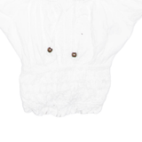 Womens Cropped Blouse White S