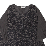 GHOST Womens Printed Blouse Black Crazy Pattern L