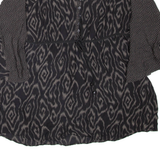 GHOST Womens Printed Blouse Black Crazy Pattern L