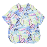 Womens Printed Blouse Blue Viscose Crazy Pattern XL