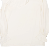 Womens Blouse Beige High Neck Long Sleeve S