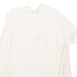 Womens Blouse Beige High Neck Long Sleeve S