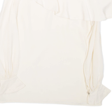 Womens Blouse Beige High Neck Long Sleeve S