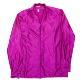 Womens Shirt Purple Collared Long Sleeve L
