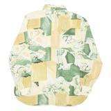 Womens Printed Shirt Green Collared Long Sleeve Crazy Pattern M