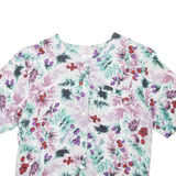 Womens Printed Top Pink Crazy Pattern L