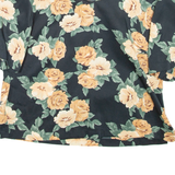 Womens Printed Top Black Floral L