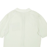 Womens Cropped Shirt Green Collared L
