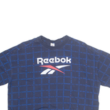 REEBOK Cropped Womens T-Shirt Blue L