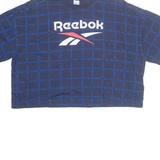 REEBOK Cropped Womens T-Shirt Blue L