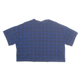 REEBOK Cropped Womens T-Shirt Blue L