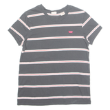 LEVI'S Striped Mens T-Shirt Grey XS