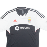 ADIDAS Benfica Club Portugal Mens Football Shirt Jersey Black V-Neck L