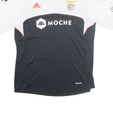ADIDAS Benfica Club Portugal Mens Football Shirt Jersey Black V-Neck L