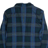 BOGNER Womens Blazer Jacket Blue Knit Plaid XL
