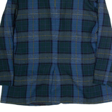 BOGNER Womens Blazer Jacket Blue Knit Plaid XL