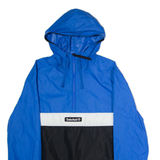 TIMBERLAND Mens Anorak Jacket Blue Hooded Colourblock M