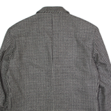 LIBERTY SPORTSWEAR Mens Blazer Jacket Grey Knit Wool 90s Houndstooth XL