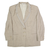 LA MADELEINE Womens Blazer Jacket Grey Wool XL